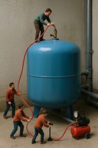 hidrofor genleşme tankı, hidrofor tankı, pompa